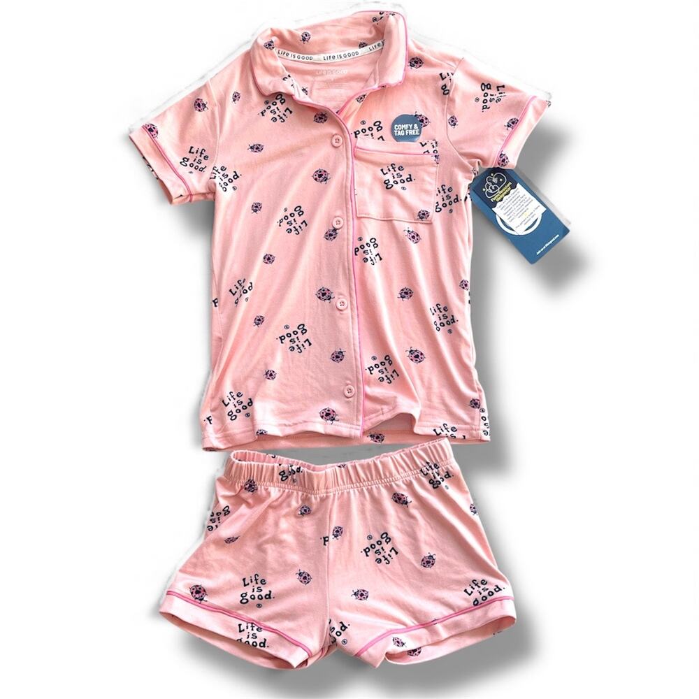 Life Is Good Pink Ladybug Girls Sleepwear Size 4